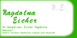 magdolna eicher business card